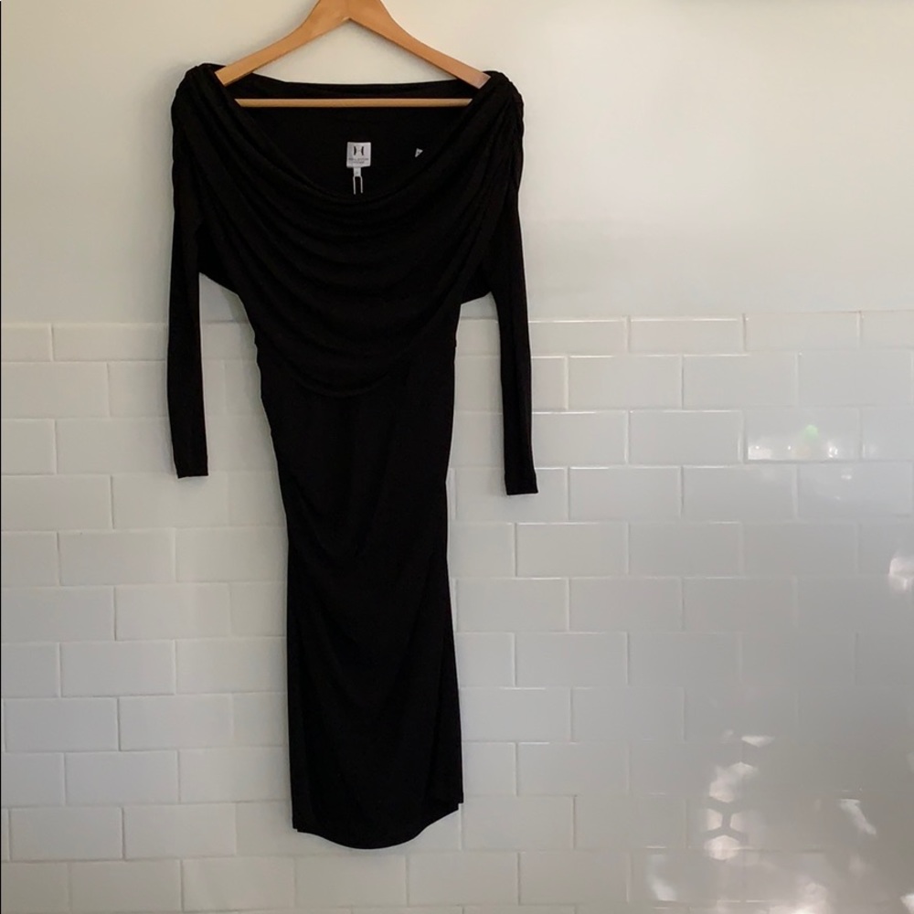 Halston Heritage long sleeve midi dress